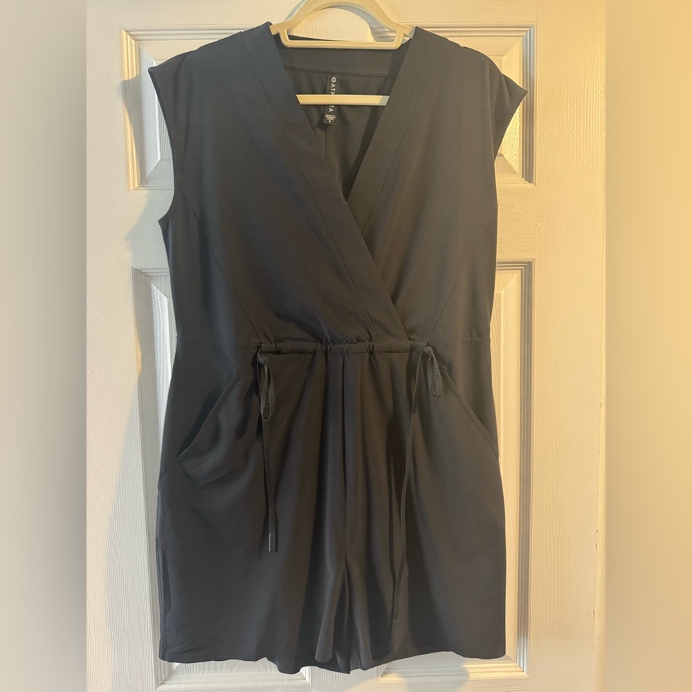 Athleta Black Sleeveless Romper